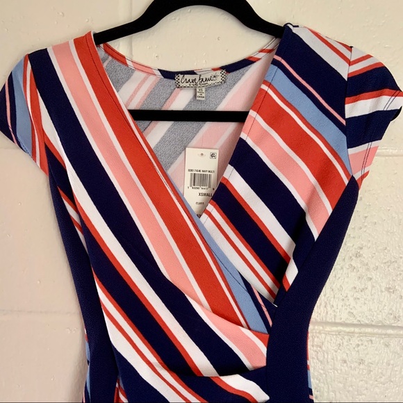 Crave Fame Wrap Dress Striped - Picture 4 of 5